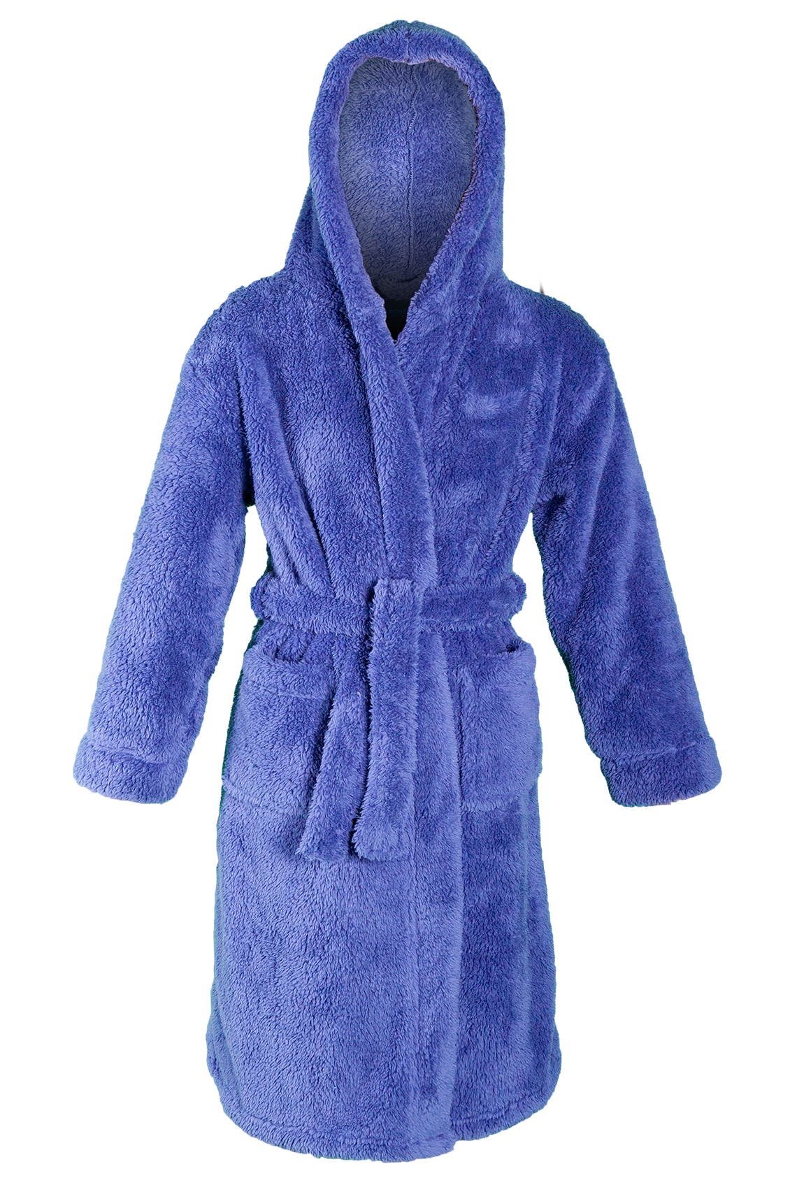 Boys Luxury Hooded Dressing Gown Fleece Bath Robe Housecoat Kids Xmas